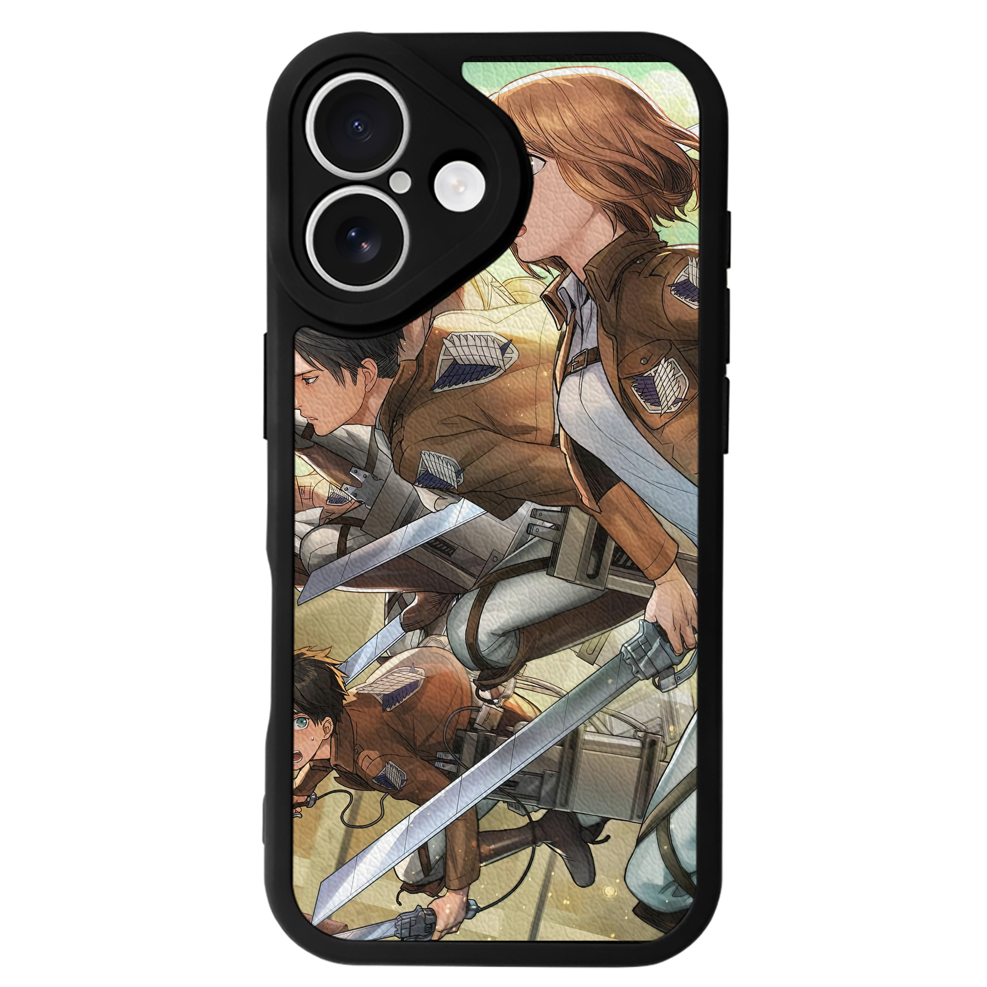 （画像用） 進撃の巨人 Attack on Titan 【iPhone 16シリーズ対応】シリコンスマホケース（レザー調） 材質：シリコン